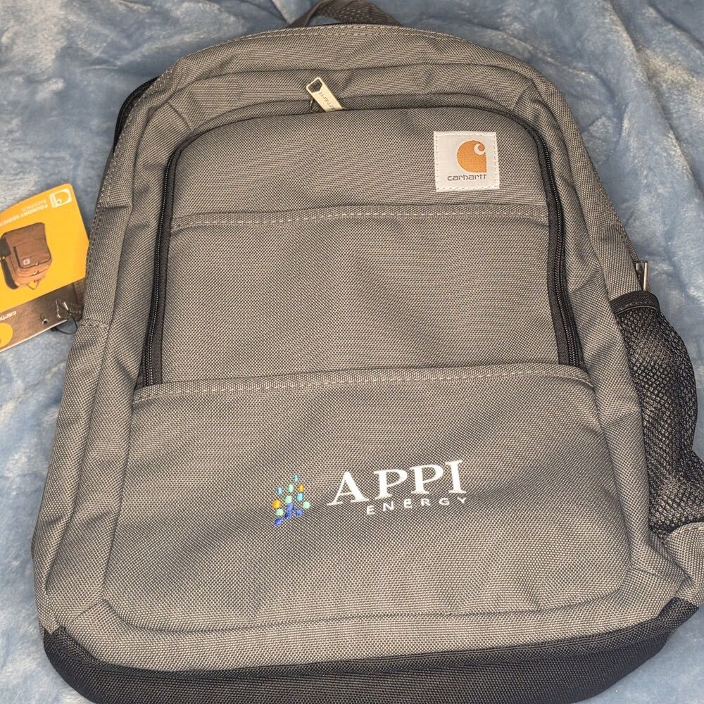 Carhartt Foundry Series Backpack Grey NWT 23L Laptop Bag APPI Energy Logo (